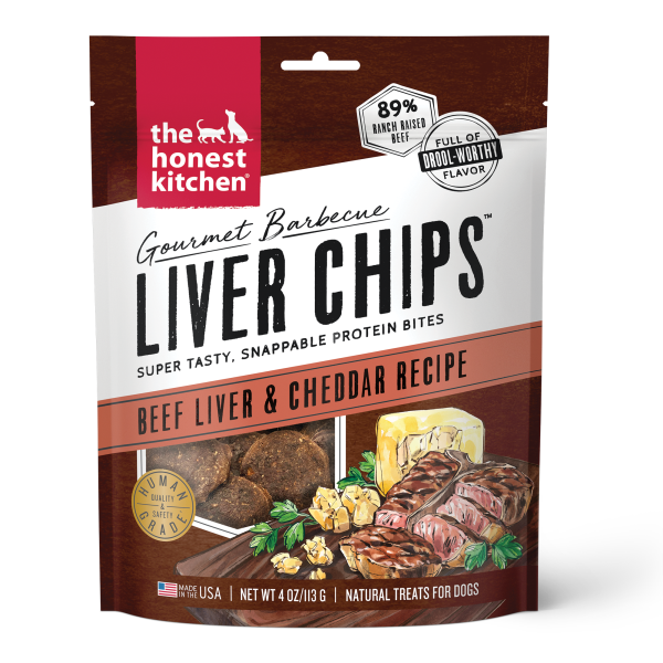 The Honest Kitchen - Gourmet BBQ Liver Chips Beef Liver & Cheddar